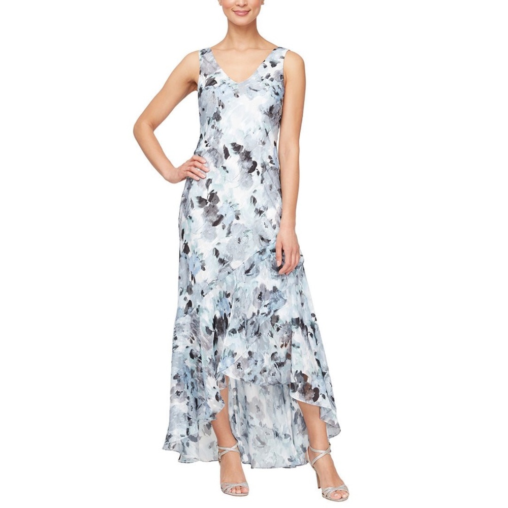Alex Evening: Print Sleeveless Gown (NWOT)